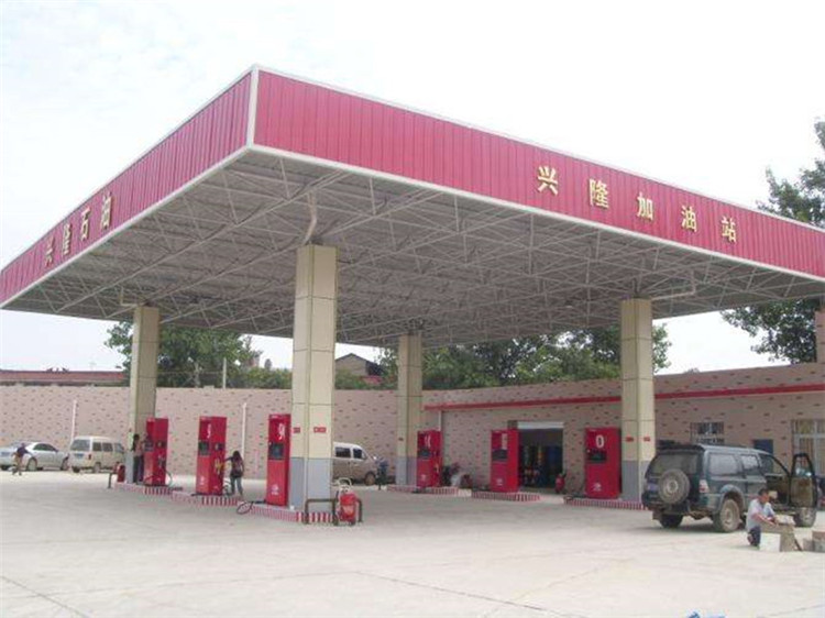 河北区加油站钢结构网架案例9