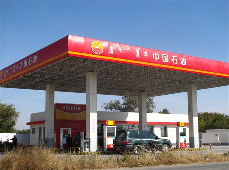 河北区加油站钢结构网架案例1